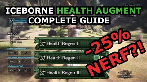 mhw health regen augment materials|Fastest Way to Unlock Health Regen Augment in Mhw Iceborne.